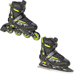 Rolki Łyżwy 2w1 RAVEN Profession Black/Lime 38-42