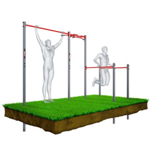 Drążek ogrodowy stacjonarny + poręcze MONKEYBAR-street workout