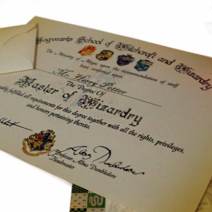 Imienny Certyfikat Hogwartu! Harry Potter GRATIS!