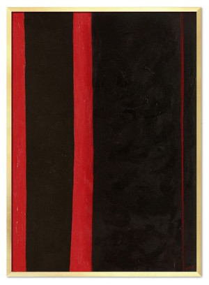 Obraz ręcznie malowany na płótnie 53x73cm czarna Abstrakcja do wnętrz nowoc