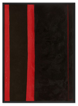 Obraz ręcznie malowany na płótnie 53x73cm czarna Abstrakcja do wnętrz nowoc