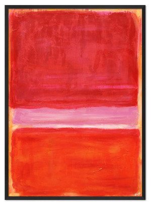 Obraz ręcznie malowany na płótnie 53x73cm czerwona Abstrakcja do wnętrz now
