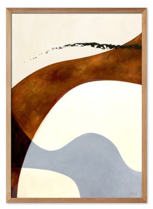 Obraz ręcznie malowany na płótnie 53x73cm fale Abstrakcja do wnętrz nowocze
