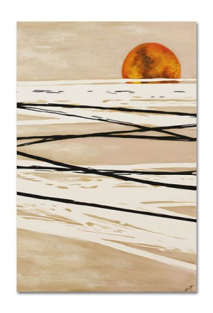 Obraz ręcznie malowany na płótnie 60x90cm zachód słońca Abstrakcja do wnętr