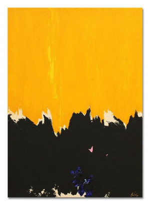 Obraz ręcznie malowany na płótnie 50x70cm żółta Abstrakcja do wnętrz nowocz