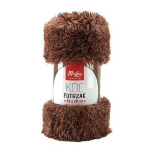 Koc / Narzuta Dwustronny Futrzak 003 Brązowy 155x210