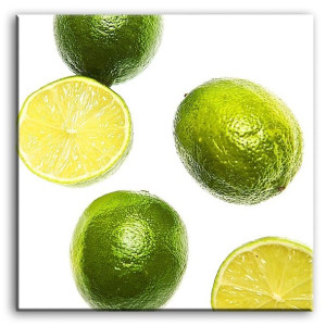 Obraz na płótnie 40x40cm cytryna limonka