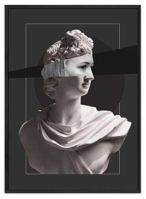 Obraz na płótnie posąg plakat sztuka współczesna 53x73cm