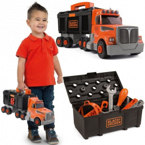 Smoby Black and Decker Ciężarówka z walizką z narzędziami 2w1
