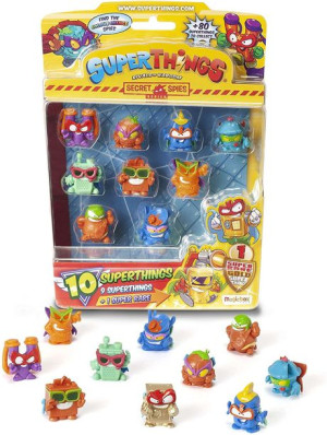 Super Zings seria 6 Super Things Secret Spies 10 figurek - 1 złota