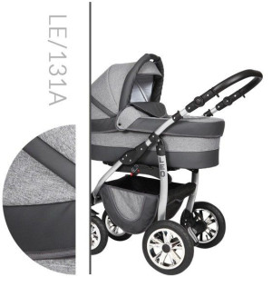  Leo Baby Merc tani nowoczesny wózek dziecięcy wielofunkcyjny 3w1 szary