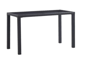 Stół ogrodowy ze szklanym blatem 120 cm czarny