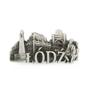Magnes metalowy panorama Łódź