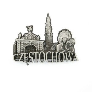 Magnes metalowy panorama Częstochowa
