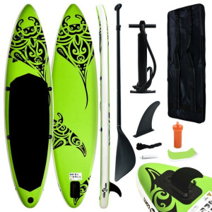 Nadmuchiwana deska SUP z zestawem, 320x76x15 cm, zielona