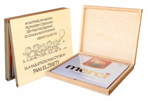 Pudełko Prezent Zakończenie Roku Nauczyciel Merci