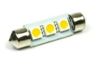 Żarówka samochodowa LED C5W 3 SMD 5050 Biała ciepła