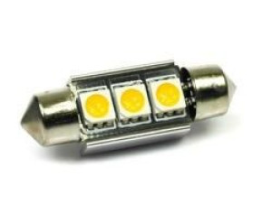 Żarówka samochodowa LED C5W 3 SMD 5050 CANBUS Biała ciepła