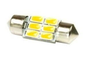 Żarówka samochodowa LED C5W 6 SMD 5630 Biała ciepła