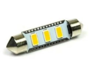 Żarówka samochodowa LED C5W 3 SMD 5630 Biała ciepła