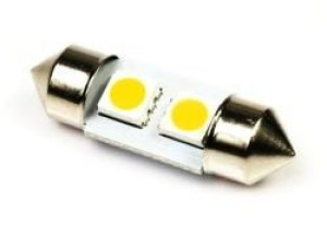 Żarówka samochodowa LED C5W 2 SMD 5050 Biała ciepła