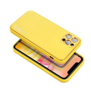 Futerał Forcell LEATHER Case skórzany do SAMSUNG Galaxy A22 4G żółty