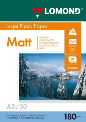 Lomond Papier Fotograficzny A5 Matowy 180g 50szt