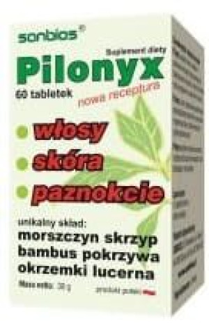 Sanbios Pilonyx włosy skóra paznokcie krzem 60 t