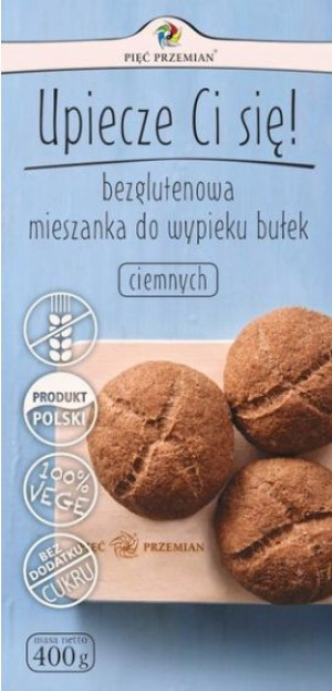 Mieszanka Bezglutenowa Do Wypieku Bułek Ciemnych 400 G