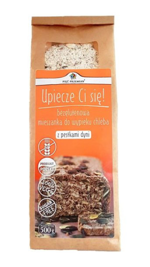Mieszanka Chleba Bezglutenowe Z Pestkami Dyni 500 G Pięć Przemian