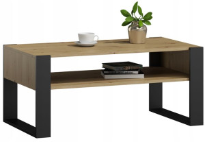 Ława stolik kawowy KAJA artisan czarny loft retro