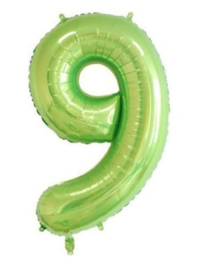 Balon foliowy cyfra 9 różne kolory