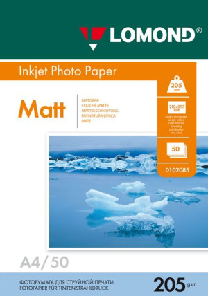 Lomond Papier Fotograficzny Do Zdjęć A4 Matowy 205g 50szt