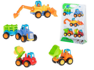 Pojazdy traktor autko koparka wywrotka 4szt HOLA
