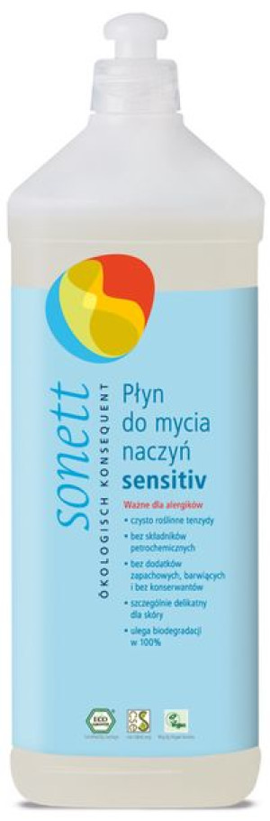Sonett Ekologiczny płyn do mycia naczyń Sensitiv, 1L