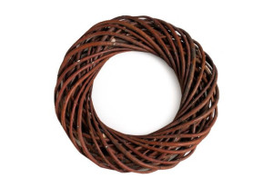 Brązowy Wianek Wiklinowy Wiklina 30 Cm
