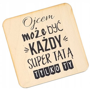 Drewniana podkładka pod kubek Wzory urodziny