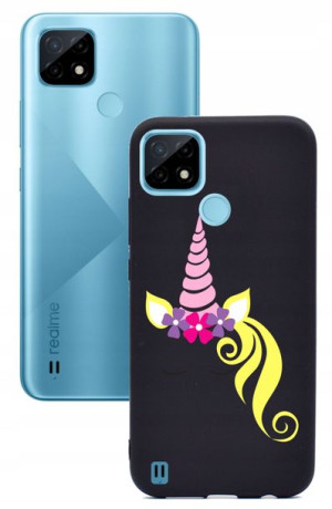 Etui matt Black case do Realme C21 234 Różne WZORY
