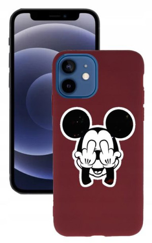 Etui matt BORDO case do Apple Iphone 12 Mini WZORY