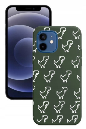 Etui matt CASE ZIELONY do Iphone 12 MINI Wzory