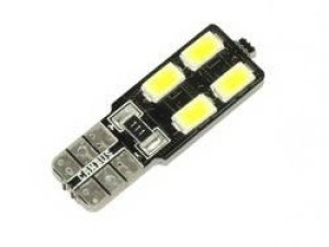 Żarówka samochodowa LED W5W T10 4 SMD 5630 CANBUS jednostronna