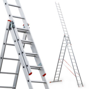 Drabina aluminiowa wielofunkcyjna 3x15 150kg najdłuższa HIGHER