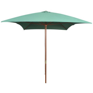 Lumarko Parasol ogrodowy, 200x300 cm, drewniany stelaż, zielony