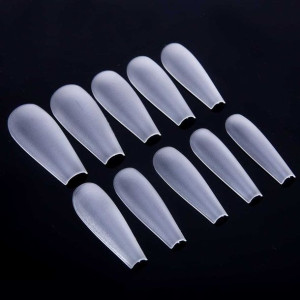 Tipsy w pudełku kształt ballerina clear mat model 7 10 rozmiarów 500 szt