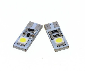 Żarówka samochodowa LED W5W T10 2 SMD 5050 CANBUS DWUSTRONNA