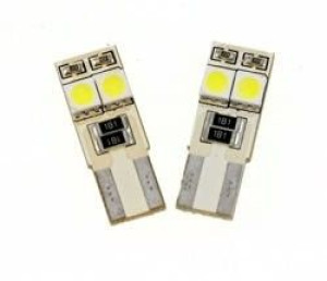 Żarówka samochodowa LED W5W T10 4 SMD 5050 CANBUS DWUSTRONNA
