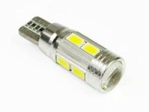Żarówka samochodowa LED W5W T10 10 SMD 5630 CANBUS z soczewką