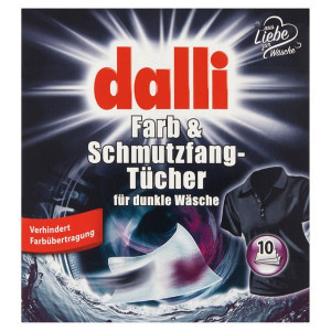 DALLI 10szt Chusteczki do prania ciemnych tkanin
