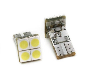 Żarówka samochodowa LED W5W T10 4 SMD 5050 CANBUS FRONT