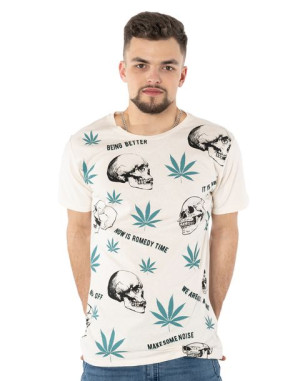 Koszulka Podkoszulek Czaszka Marihuana KM25-04 XXL